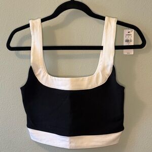 Express Black and White Crop Top